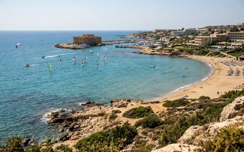 Paphos's stunning coastline offers thrilling watersports adventures against a backdrop of UNESCO-listed heritage