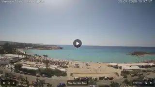 Thumbnail July 29, 2026 07:00 Ayia Napa Cyprus - Nissi Beach Panorama