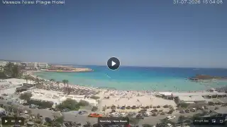 Thumbnail July 31, 2026 12:00 Ayia Napa Cyprus - Nissi Beach Panorama