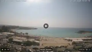 Thumbnail August 7, 2026 07:00 Ayia Napa Cyprus - Nissi Beach Panorama