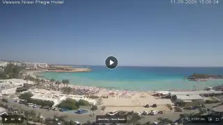 Thumbnail September 11, 2026 12:00 Ayia Napa Cyprus - Nissi Beach Panorama